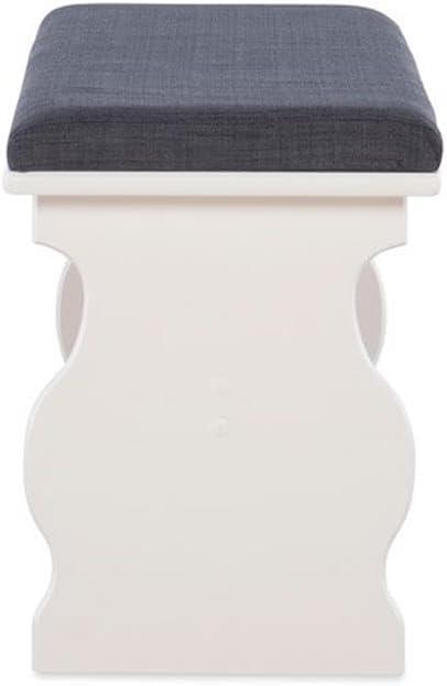 Riverbay Patio Conversation Indoor 3 Piece Kitchen Corner Nook Table Booth Bench Breakfast Dining Set in Charcoal