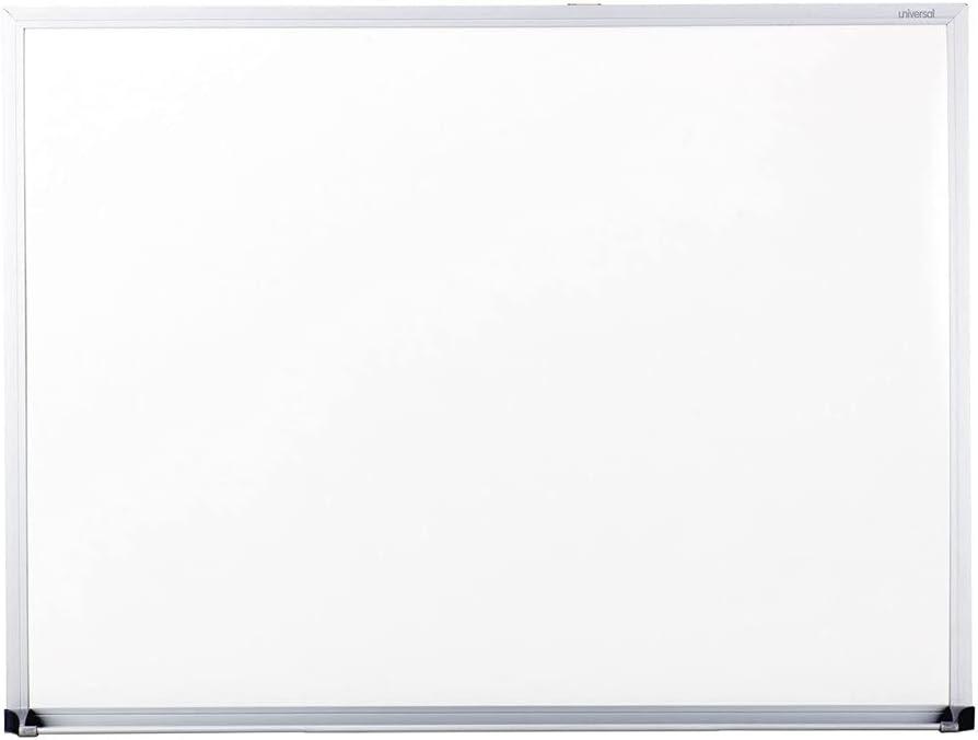 UNIVERSAL Dry-Erase Board Melamine 24 x 18 Satin-Finished Aluminum Frame 43622