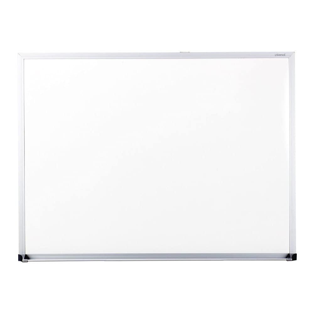 UNIVERSAL Dry-Erase Board Melamine 24 x 18 Satin-Finished Aluminum Frame 43622
