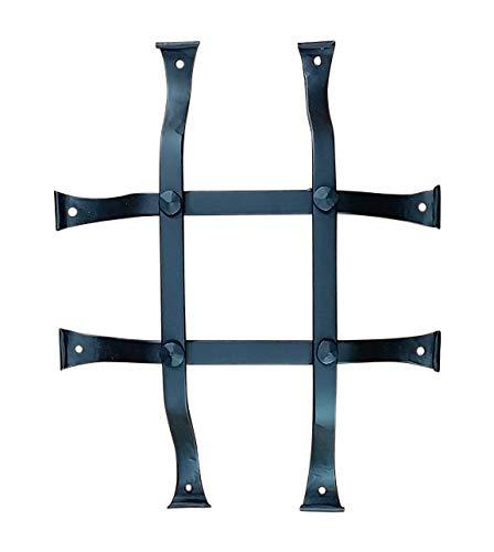 Speakeasy Grille, Standard , Window Grille, Forged Iron, Flared Legs (8 Inch x 10 Inch)