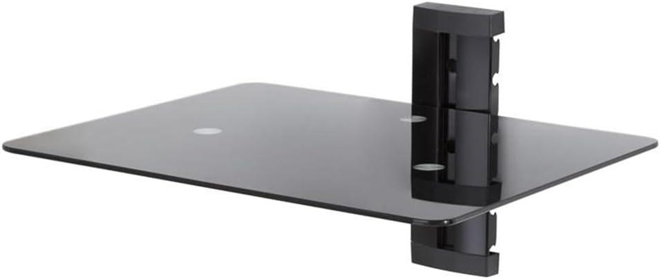 AVF Steel Wall Mounted AV Component Shelving System with 1 Shelves in Black