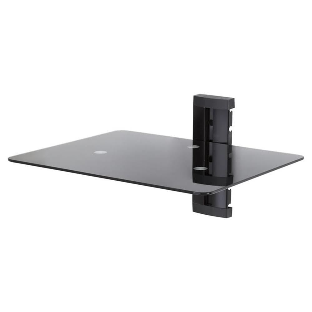 AVF Steel Wall Mounted AV Component Shelving System with 1 Shelves in Black