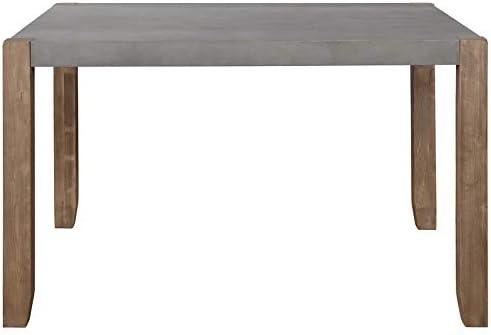 Alaterre Newport 30"H Faux Concrete and Wood Loft Dining Table