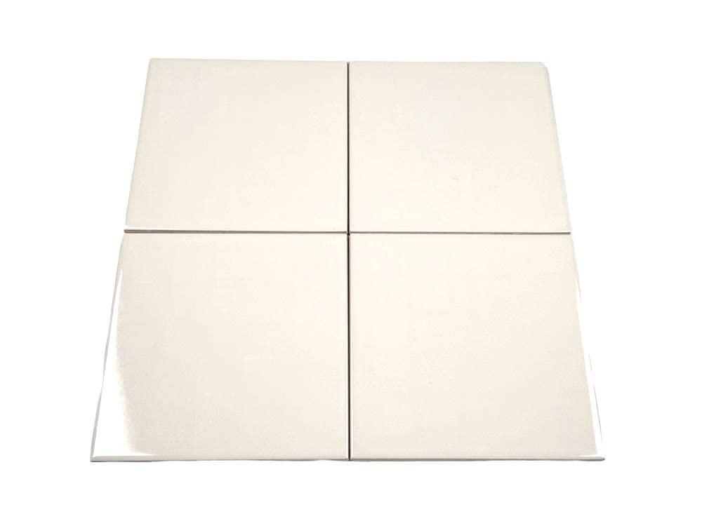 Almond Glossy Ceramic 6x6 Wall Tiles for Bathroom and Kitchen