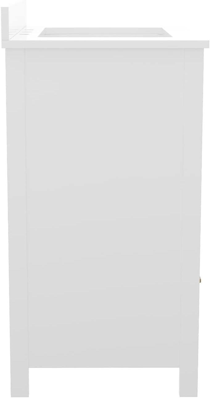 Flash Furniture 30 Inch Bathroom Vanity with Undermount Sink, Cabinet, and Drawer in White