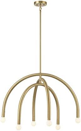 Trade Winds Cynthia 6-Light Chandelier in Natural Brass