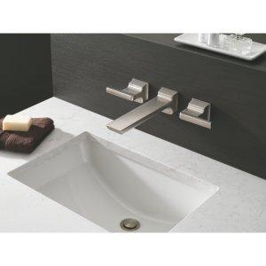 Pivotal Double Handle Wall Mounted Bathroom Faucet