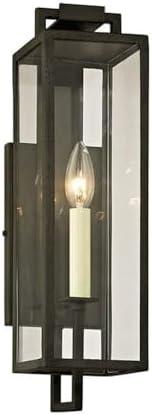 Troy Lighting Beckham 1 - Light Wall Light in  Forged Iron Clear Shade