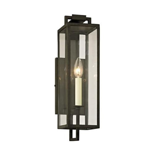 Troy Lighting Beckham 1 - Light Wall Light in  Forged Iron Clear Shade