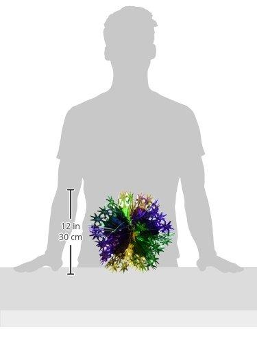 Star Ball 12" Gold, Green, Purple - 12 Pack (1 Per Package)