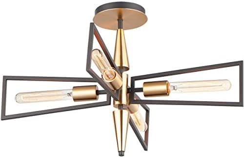 Maxim Lighting Wings 4 - Light Flush Mount in  Black/Satin Brass