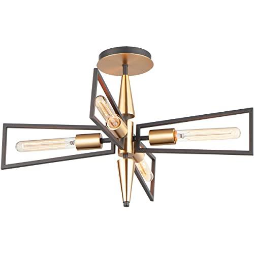 Maxim Lighting Wings 4 - Light Flush Mount in  Black/Satin Brass