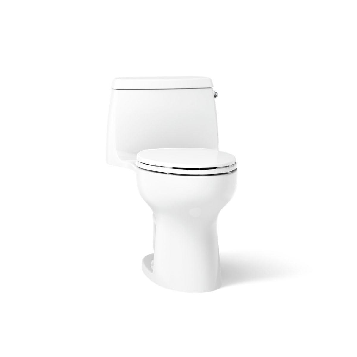 Kohler Santa Rosa Comfort Height One-Piece Compact Elongated 1.28 Gpf Toilet With Revolution 360 Swirl Flushing Technology K-30810-RA-0
