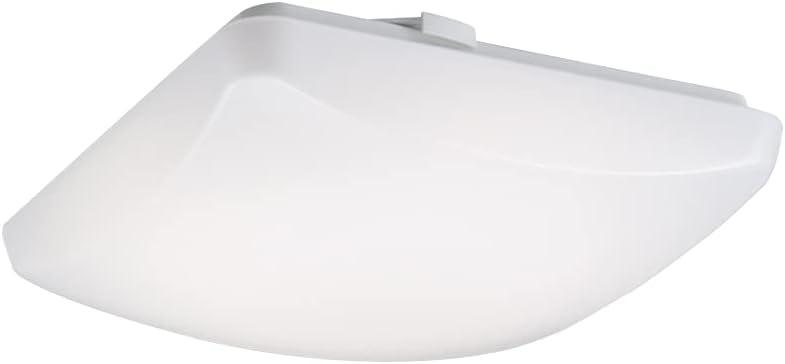 Modern 11" White Square LED Ceiling Light with Dimmable Opal Shade