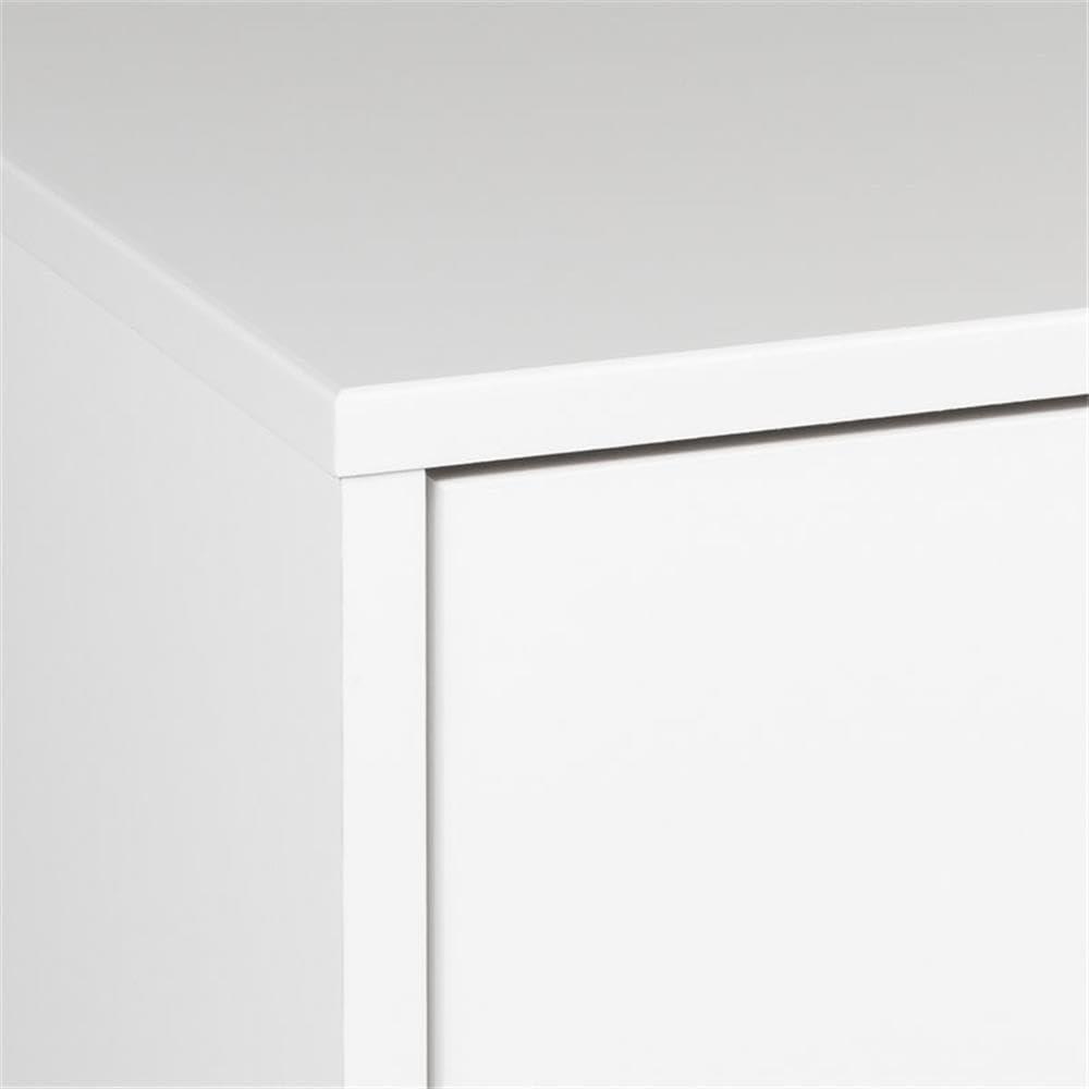 Floating 4 Drawers Dresser White - Prepac: Wall Mounted, Space-Saving Storage, Easy to Assemble