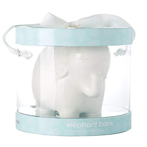 Pearhead Ceramic Elephant Bank - White