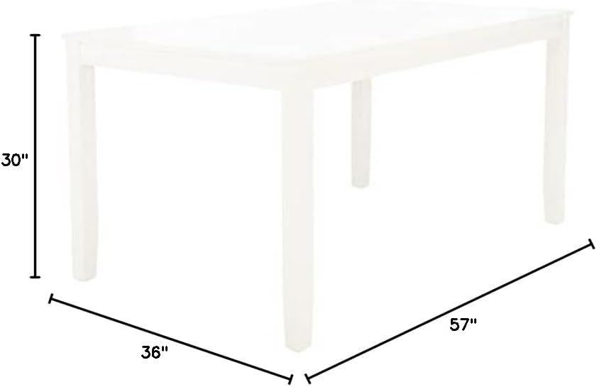 SAFAVIEH Silio Farmhouse Rectangle Dining Table, White