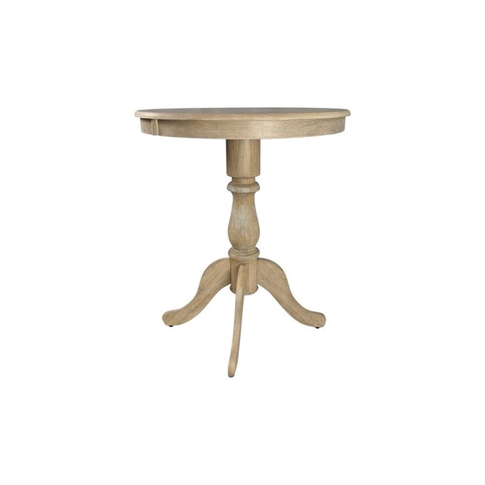 Carolina Living 30" Salem Round Pedestal Bar Table Natural Driftwood