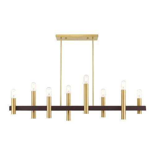 Livex Lighting Helsinki 8 - Light Chandelier in  Satin Brass/Bronze