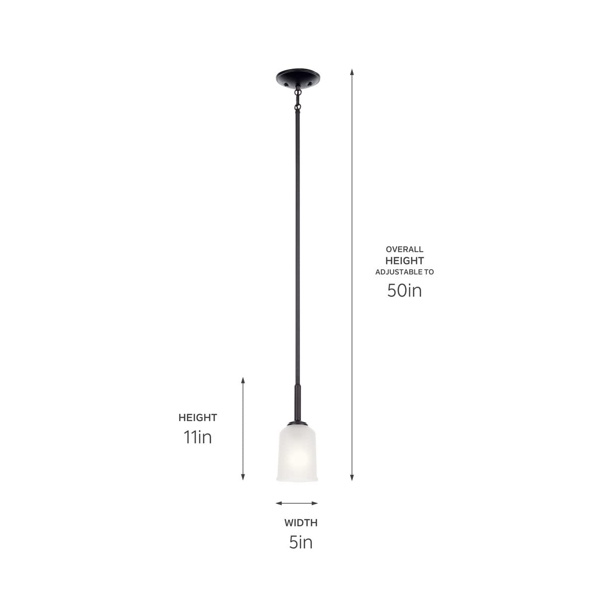 Kichler Lighting Shailene 1 - Light Pendant in  Black