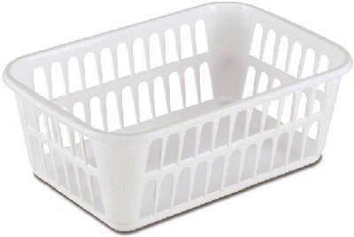 White Rectangular Plastic Storage Bin