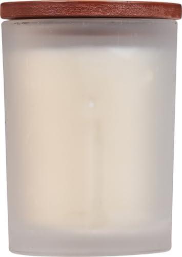 Frosted Glass Peace + Tranquility Lidded Jar Candle White - Mind & Body by Chesapeake Bay Candle