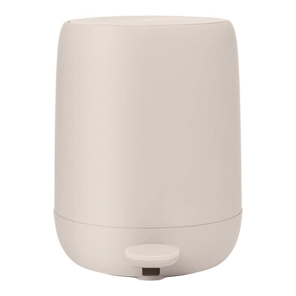 Blomus SONO 1.3-Gallon Moonbeam Cream Pedal Trash Bin