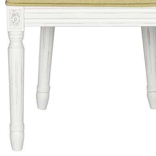 Holloway 19" H French Brasserie Oval Side Chair (Set of 2) - FOX6228 - Spring Green/Cream - Safavieh Couture