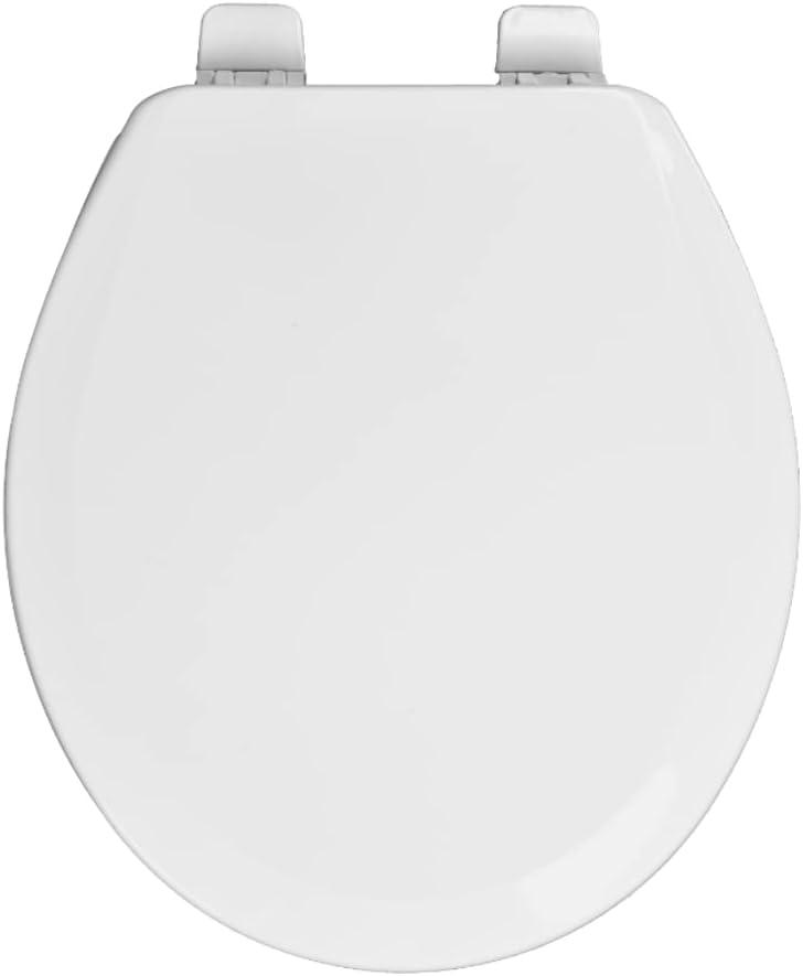 White Round Closed Front Plastic Toilet Seat