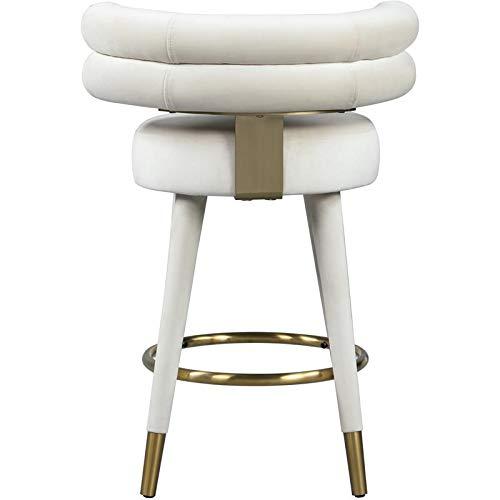 Elegant Black and Gold 26.5'' Velvet Counter Stool