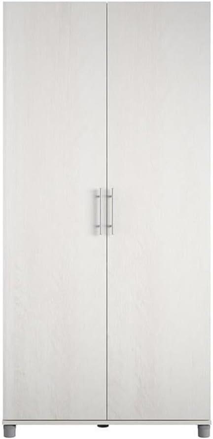 Systembuild Camberly 36" Utility Storage Cabinet, Ivory Oak
