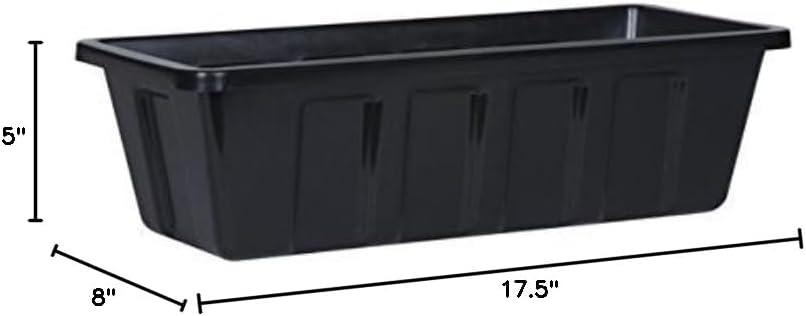 Novelty Poly-Pro Plastic Indoor/Outdoor Liner/Planter Flower Box, Black 18 inch