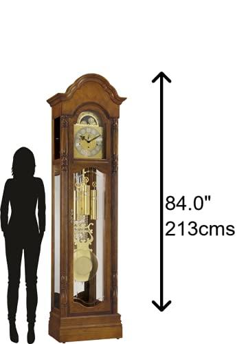 Howard Miller® Primrose 84'' H Solid + Manufactured Wood Grandfather Clock with Adjustable Chime Volume