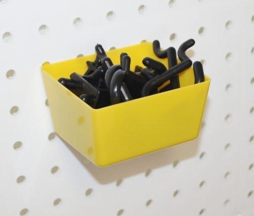 Wall Peg Hook Kit - L Style Pegboard Hooks Tool Storage Garage Organizer Choice Black or White Pegs