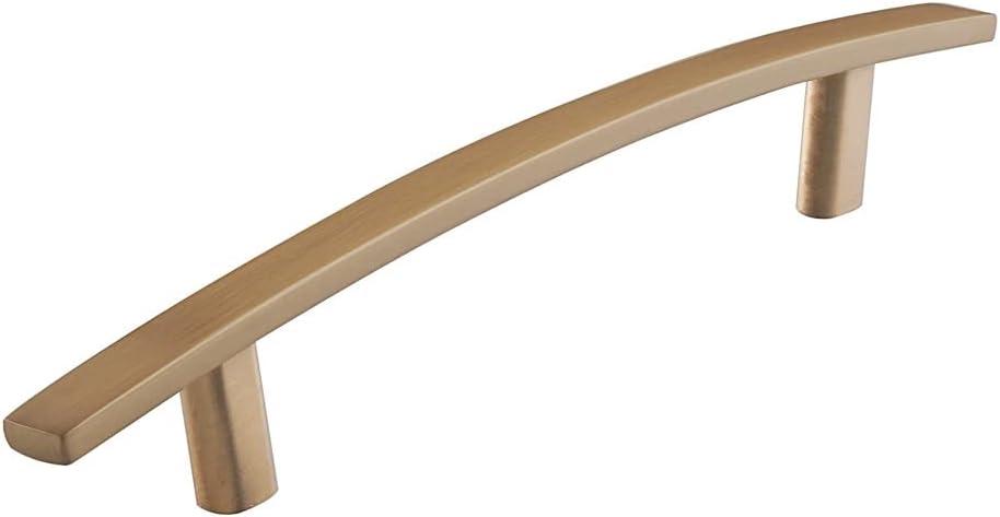 10 Pack Kitchen Cabinet Handles 5-1/16 Inch (128mm) Hole Centers, Champagne Bronze Cabinet Pulls for Bathroom Dresser Drawer Kitchen
