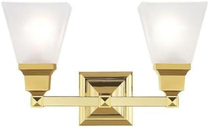 Livex Lighting Mission 2 - Light Vanity in  Polished Brass