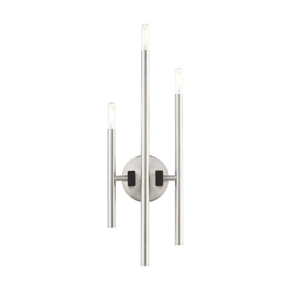 Livex Lighting Denmark 3 - Light Wall Light in  Brushed Nickel