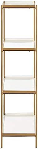 Daniella 4-Tier Etagere - White/Brass - Safavieh