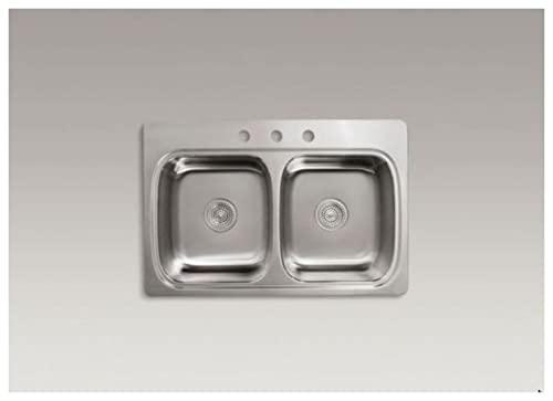 Verse Top-Mount Double-Equal Bowl Kitchen Sink with Single Faucet Hole