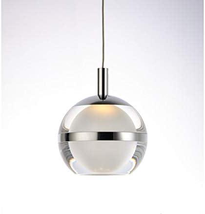 Polished Chrome 3-Light LED Globe Pendant with Acrylic Shade