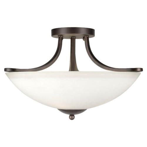 Forte Lighting 2697-03 3 Light 17" Wide Semi-Flush Bowl Ceiling Fixture - Bronze