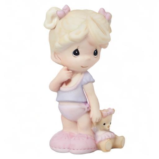 Precious Moments Tickled Pink Baby Girl Figurine, Count 1