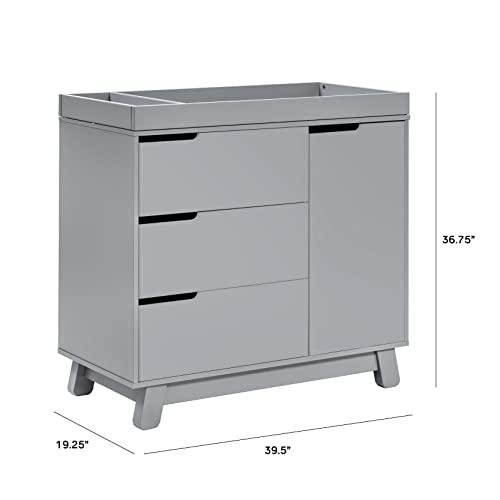 Hudson Modern 3-Drawer GreenGuard Certified Dresser with Changing Table