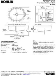 Verticyl Ceramic Oval Undermount Bathroom Sink with Overflow