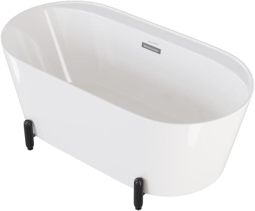Swiss Madison Monaco 59" Freestanding Bathtub With Matte Black Stand SM-FB1002MB