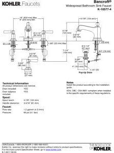 Bancroft Widespread Bathroom Faucet with Drain Assembly