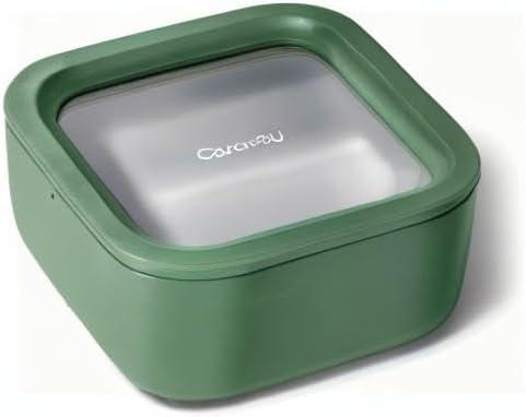 Caraway Home Small Ceramic Coated Glass Food Storage Container