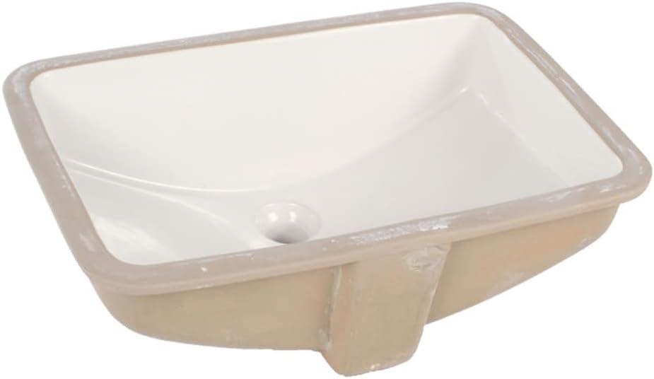 Proflo 14.5625'' White Vitreous China Rectangular Bathroom Sink