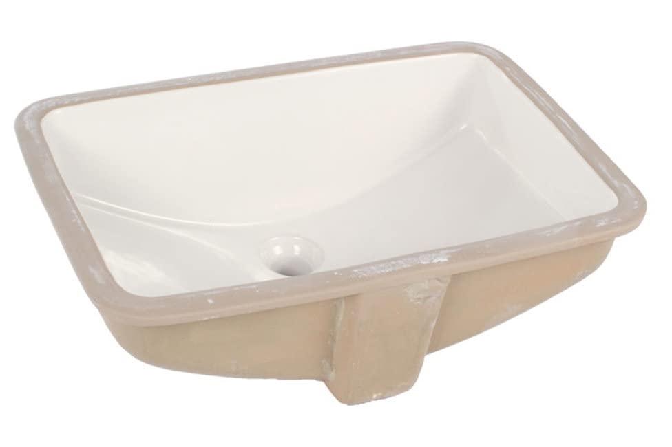 Proflo 14.5625'' White Vitreous China Rectangular Bathroom Sink