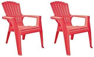 Adams Manufacturing Kids Polypropylene Adirondack Chair, Cherry Red